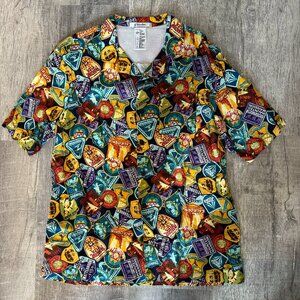 Disneyland Authentic Button-Up Shirt - Park Badges/Patches
